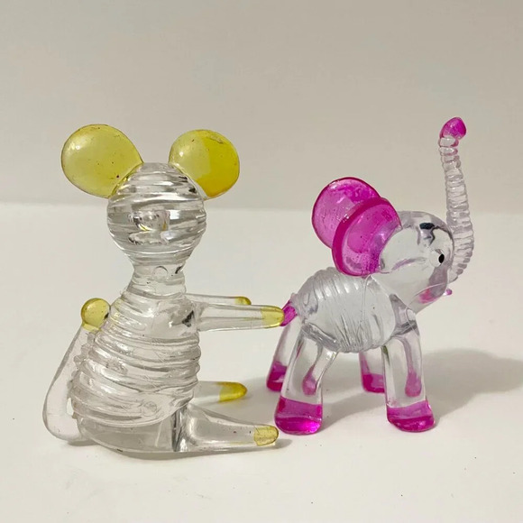 Vintage 1970s Decorative Crystal Pets Plastic Animal 6 Figurines Hong Kong - Picture 16 of 16